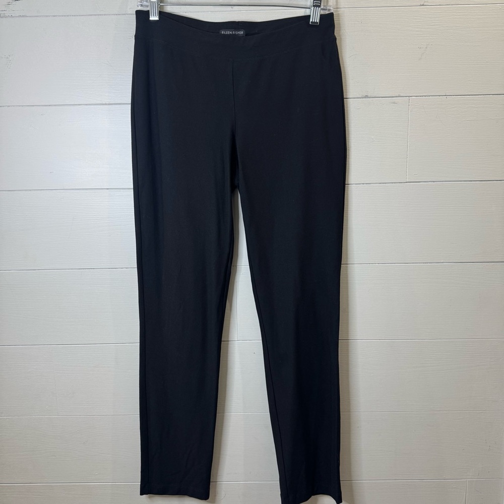 Eileen Fisher Stretch Black Pull On Pants Trousers Size XS